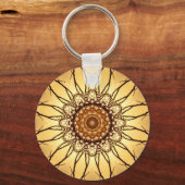 Geometrischer Sonnenblumen-Schlüsselanhänger Schlüsselanhänger (Vorderseite)
