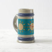 Geometrischer Sonnenkreis Thunder_Cove Bierglas (Vorderseite Links)