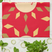 Geometrischer Sonnenkreis Thunder_Cove Geschirrtuch (Gefaltet)