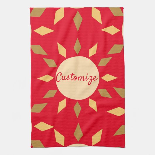 Geometrischer Sonnenkreis Thunder_Cove Geschirrtuch (Vertikal)