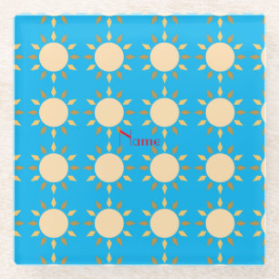 Geometrischer Sonnenkreis Thunder_Cove Glasuntersetzer