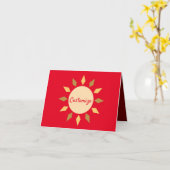 Geometrischer Sonnenkreis Thunder_Cove Karte (Gelbe Blume)