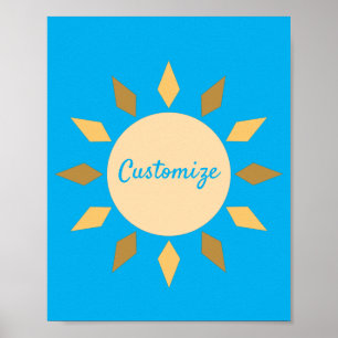 Geometrischer Sonnenkreis Thunder_Cove  Poster