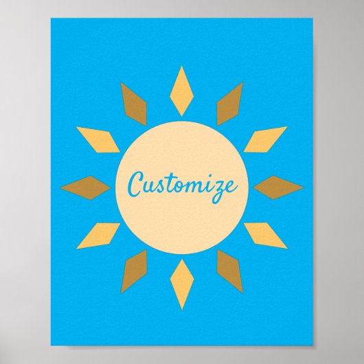 Geometrischer Sonnenkreis Thunder_Cove Poster (Vorne)
