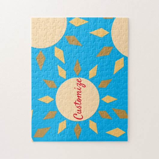 Geometrischer Sonnenkreis Thunder_Cove Puzzle (Vertikal)