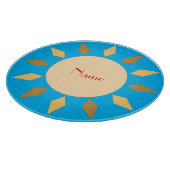 Geometrischer Sonnenkreis Thunder_Cove Schneidebrett (Ecke)
