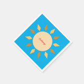 Geometrischer Sonnenkreis Thunder_Cove Serviette (Ecke)