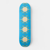 Geometrischer Sonnenkreis Thunder_Cove Skateboard (Vorderseite)