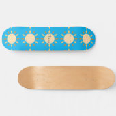 Geometrischer Sonnenkreis Thunder_Cove Skateboard (Horizontal)
