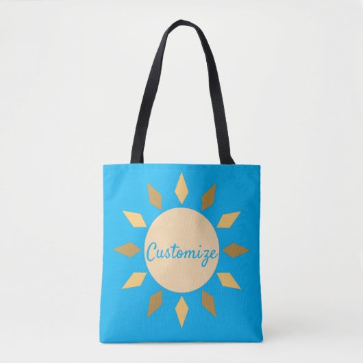 Geometrischer Sonnenkreis Thunder_Cove Tasche (Vorderseite)