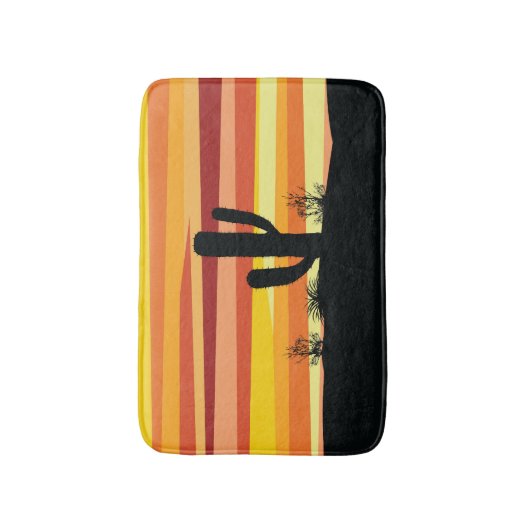 Geometrischer Sonnenuntergang Badematte (Vorderseite Vertikal)