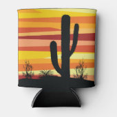 Geometrischer Sonnenuntergang Dosenkühler (Vorderseite)