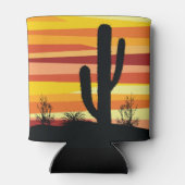 Geometrischer Sonnenuntergang Dosenkühler (Rückseite)