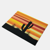 Geometrischer Sonnenuntergang Fußmatte (Schrägansicht)