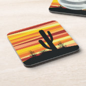 Geometrischer Sonnenuntergang Getränkeuntersetzer (Linke Seite)