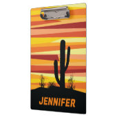 Geometrischer Sonnenuntergang Klemmbrett (Links)