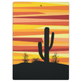 Geometrischer Sonnenuntergang Klemmbrett (Rückseite)