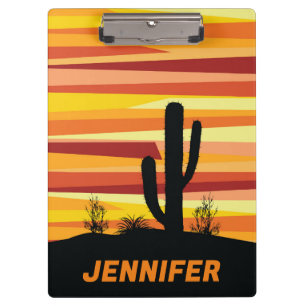 Geometrischer Sonnenuntergang Klemmbrett