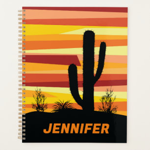 Geometrischer Sonnenuntergang Planer