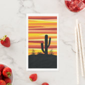 Geometrischer Sonnenuntergang Serviette (Beispiel)