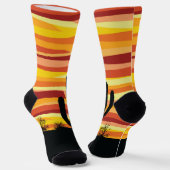Geometrischer Sonnenuntergang Socken (Gewinkelt)