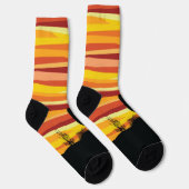 Geometrischer Sonnenuntergang Socken (Rechts)
