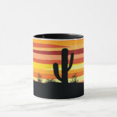 Geometrischer Sonnenuntergang Tasse (Zentrum)