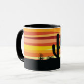 Geometrischer Sonnenuntergang Tasse (Vorderseite Links)