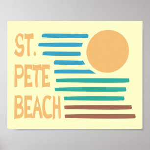 geometrischer Sonnenuntergang von St. Pete Beach F Poster