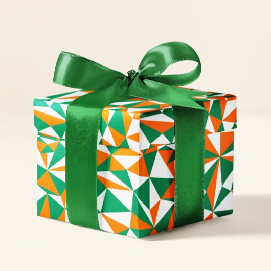 Geometrischer Spaß bei der Geometrie der grünen we Geschenkpapier