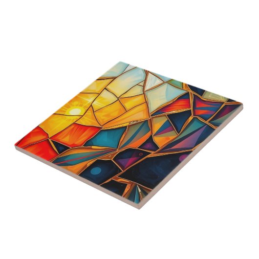 Geometrischer Spiegel B Fliese (Seite)