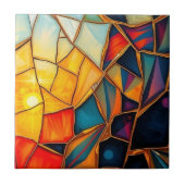 Geometrischer Spiegel B Fliese (Vorderseite)