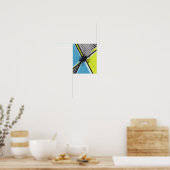 Geometrischer Spritzer mit Halbtonpunkten Poster (Küche)
