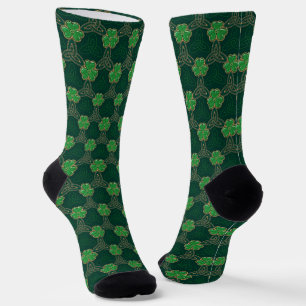 Geometrischer St. Patricks Tag keltischer Triskele Socken