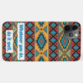 Geometrischer Stammes-Spruch Case-Mate iPhone Hülle (Rückseite (Horizontal))