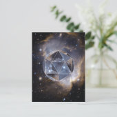 Geometrischer Sterncluster Postkarte (Stehend Vorderseite)