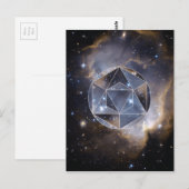 Geometrischer Sterncluster Postkarte (Vorne/Hinten)