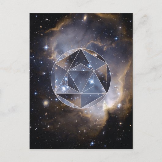 Geometrischer Sterncluster Postkarte (Vorderseite)