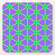 Geometrischer Sternenexplosion in Lila, Grün und G
