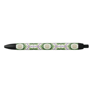 Geometrischer Stift für Floral - Lila und grün