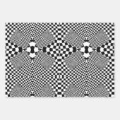 Geometrischer Stil der optischen Illusion im Schac Geschenkpapier Set (Vorderseite 3)