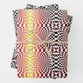 Geometrischer Stil der optischen Illusion im Schac Geschenkpapier Set (Beispiel)