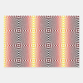 Geometrischer Stil der optischen Illusion im Schac Geschenkpapier Set (Vorderseite)
