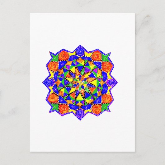 Geometrischer Stil Postkarte (Vorderseite)