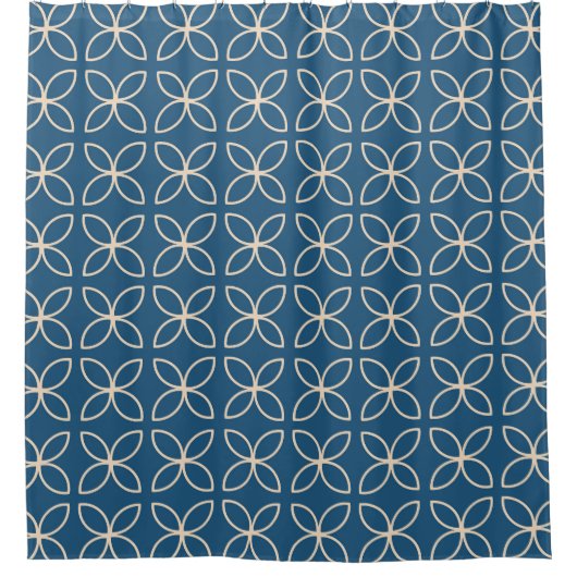 Geometrischer, stilvoller Vintager Hintergrund. Duschvorhang (Vorderseite)
