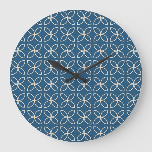 Geometrischer, stilvoller Vintager Hintergrund. Große Wanduhr (Vorderseite)