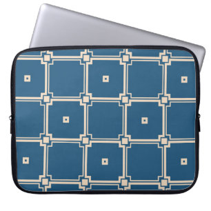 Geometrischer, stilvoller Vintager Hintergrund. Laptopschutzhülle