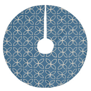 Geometrischer, stilvoller Vintager Hintergrund. Polyester Weihnachtsbaumdecke