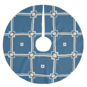 Geometrischer, stilvoller Vintager Hintergrund. Polyester Weihnachtsbaumdecke