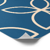 Geometrischer, stilvoller Vintager Hintergrund. Poster (Ecke)